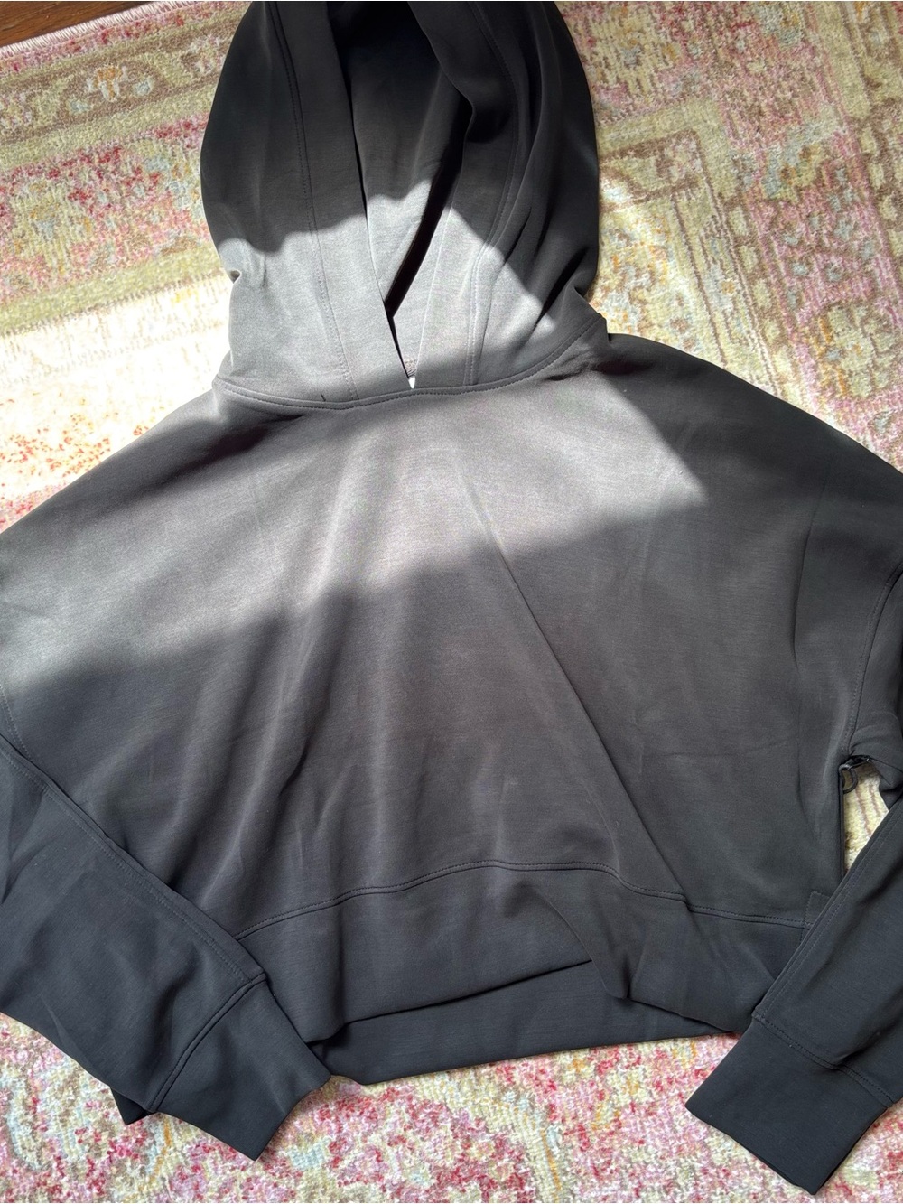 NWT \\ washed black air scuba crop hoodie